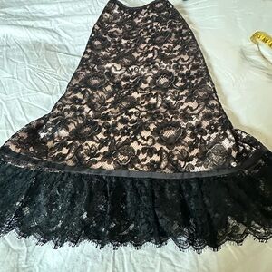 Escada Courture Black Lace Overlay skirt